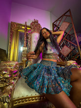 Load image into Gallery viewer, Golden Midnight Micro Mini Skirt Set
