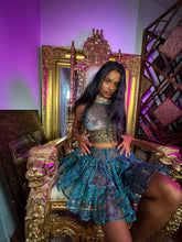 Load image into Gallery viewer, Golden Midnight Micro Mini Skirt Set
