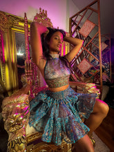 Load image into Gallery viewer, Golden Midnight Micro Mini Skirt Set
