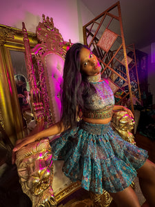 Golden Midnight Micro Mini Skirt Set