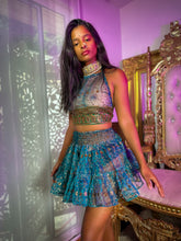 Load image into Gallery viewer, Golden Midnight Micro Mini Skirt Set
