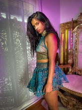 Load image into Gallery viewer, Golden Midnight Micro Mini Skirt Set
