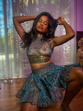 Load image into Gallery viewer, Golden Midnight Micro Mini Skirt Set
