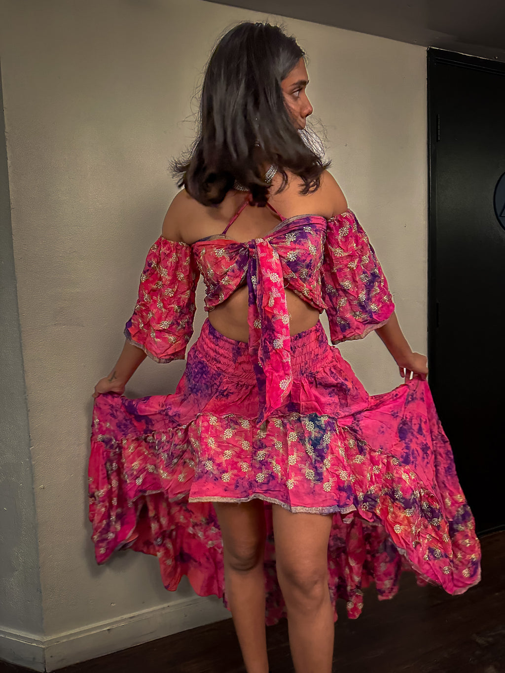 Pink Dahlia Bollywood Set