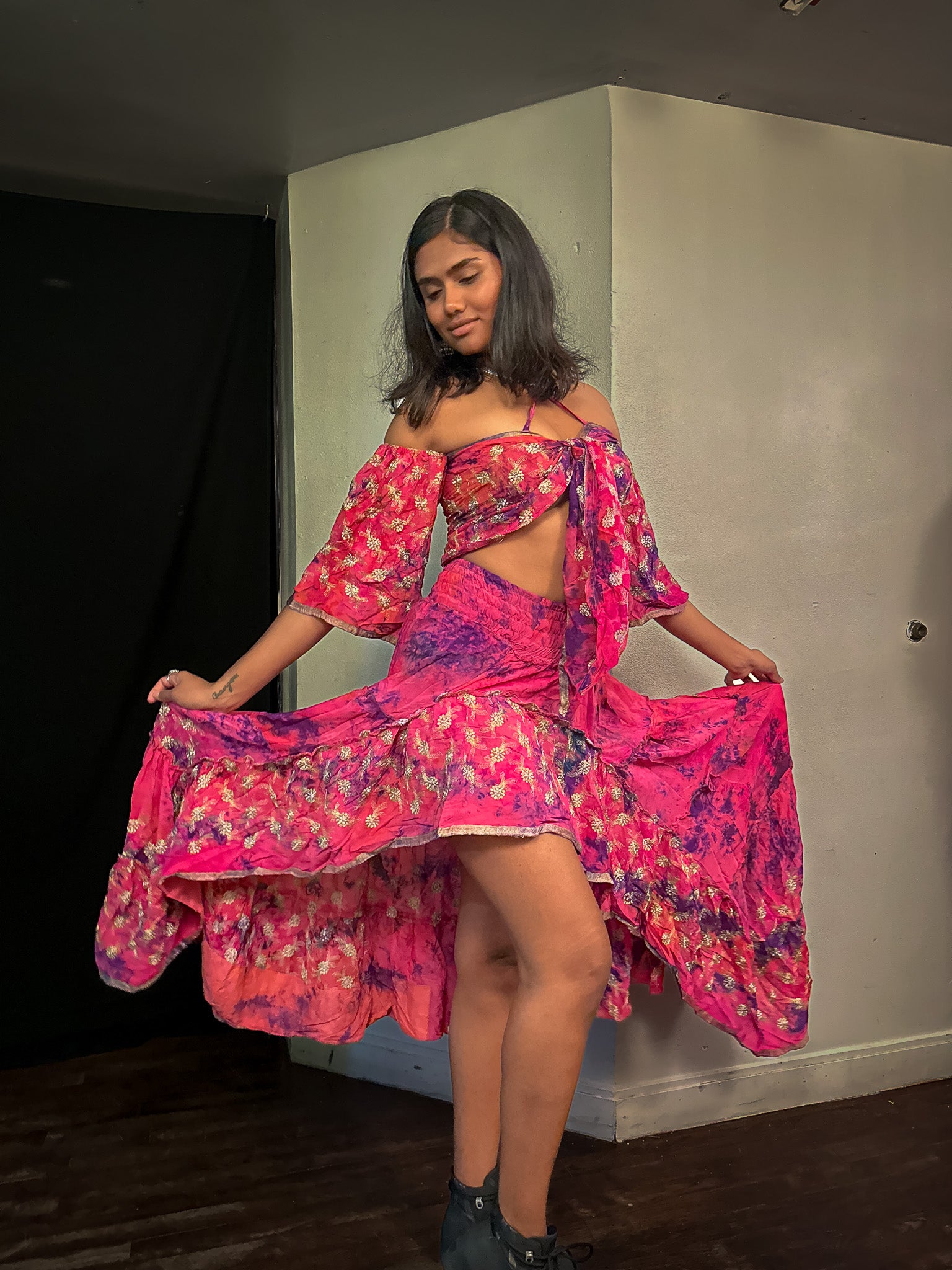 Pink Dahlia Bollywood Set