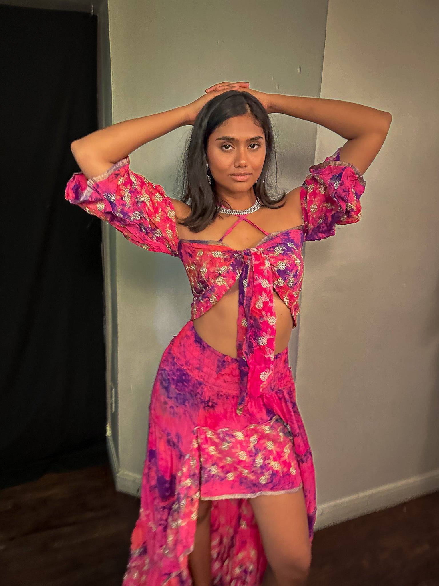 Pink Dahlia Bollywood Set