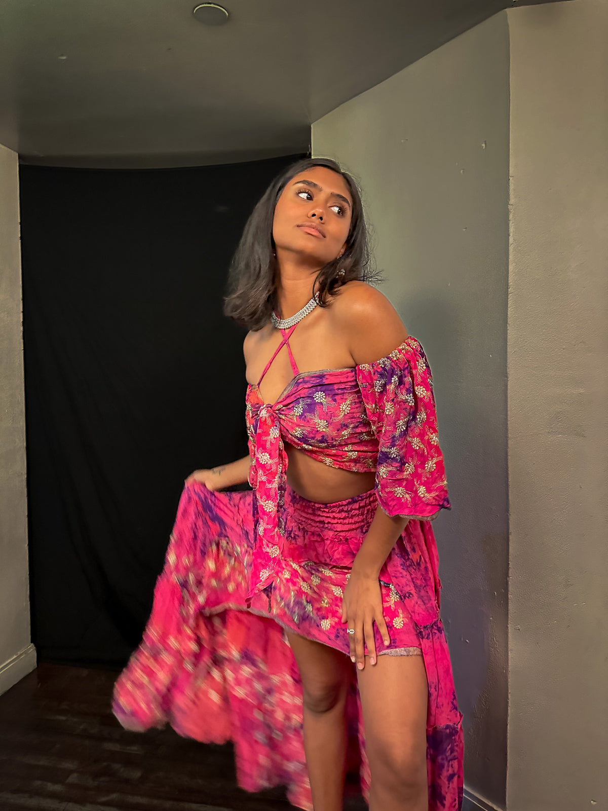 Pink Dahlia Bollywood Set