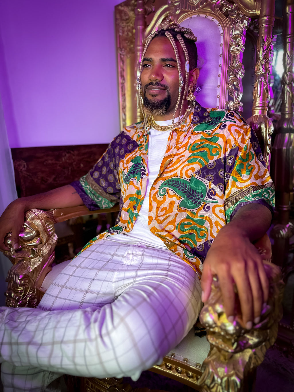 Cosmic Jungle Button-Up Shirt
