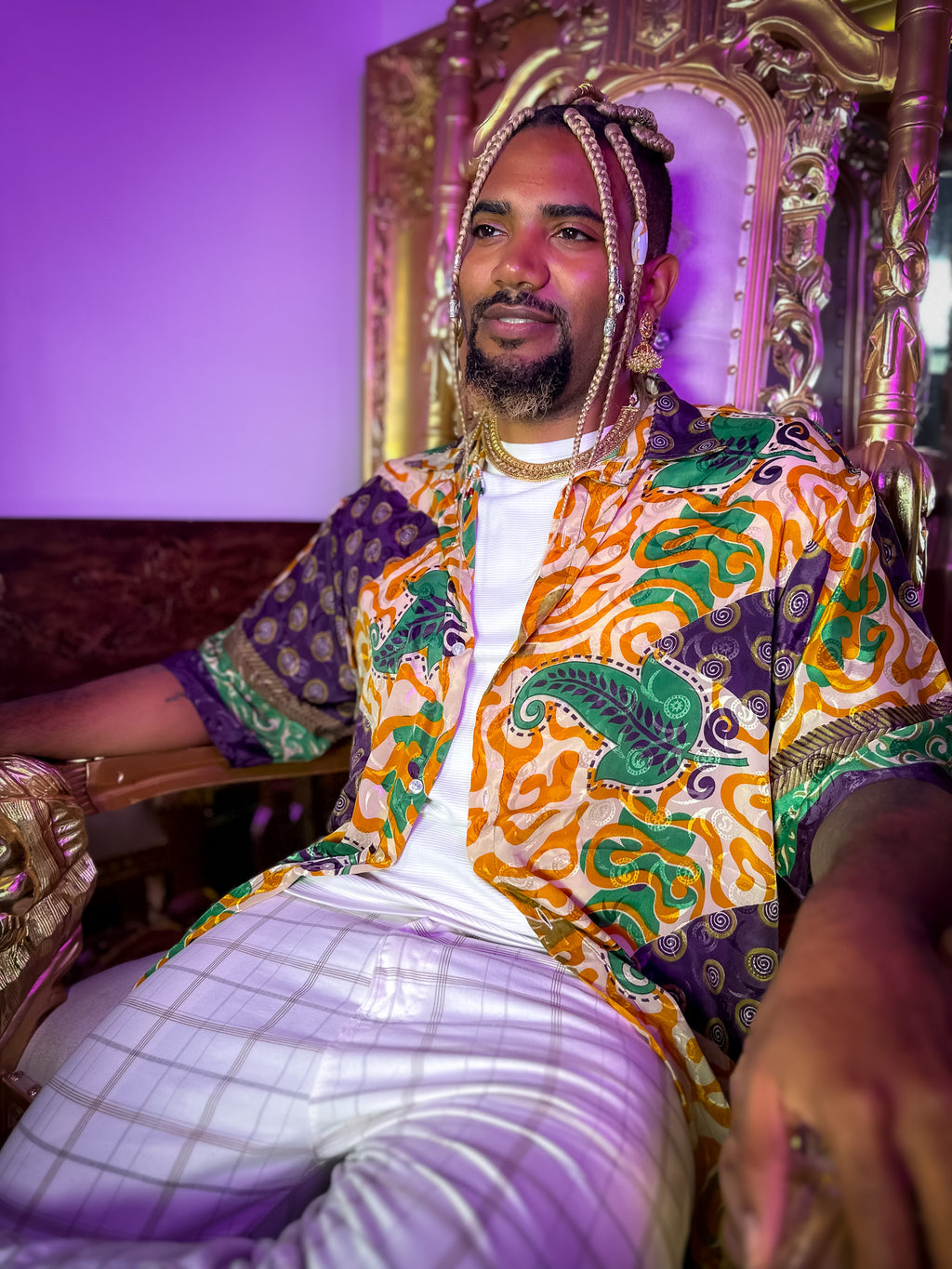 Cosmic Jungle Button-Up Shirt