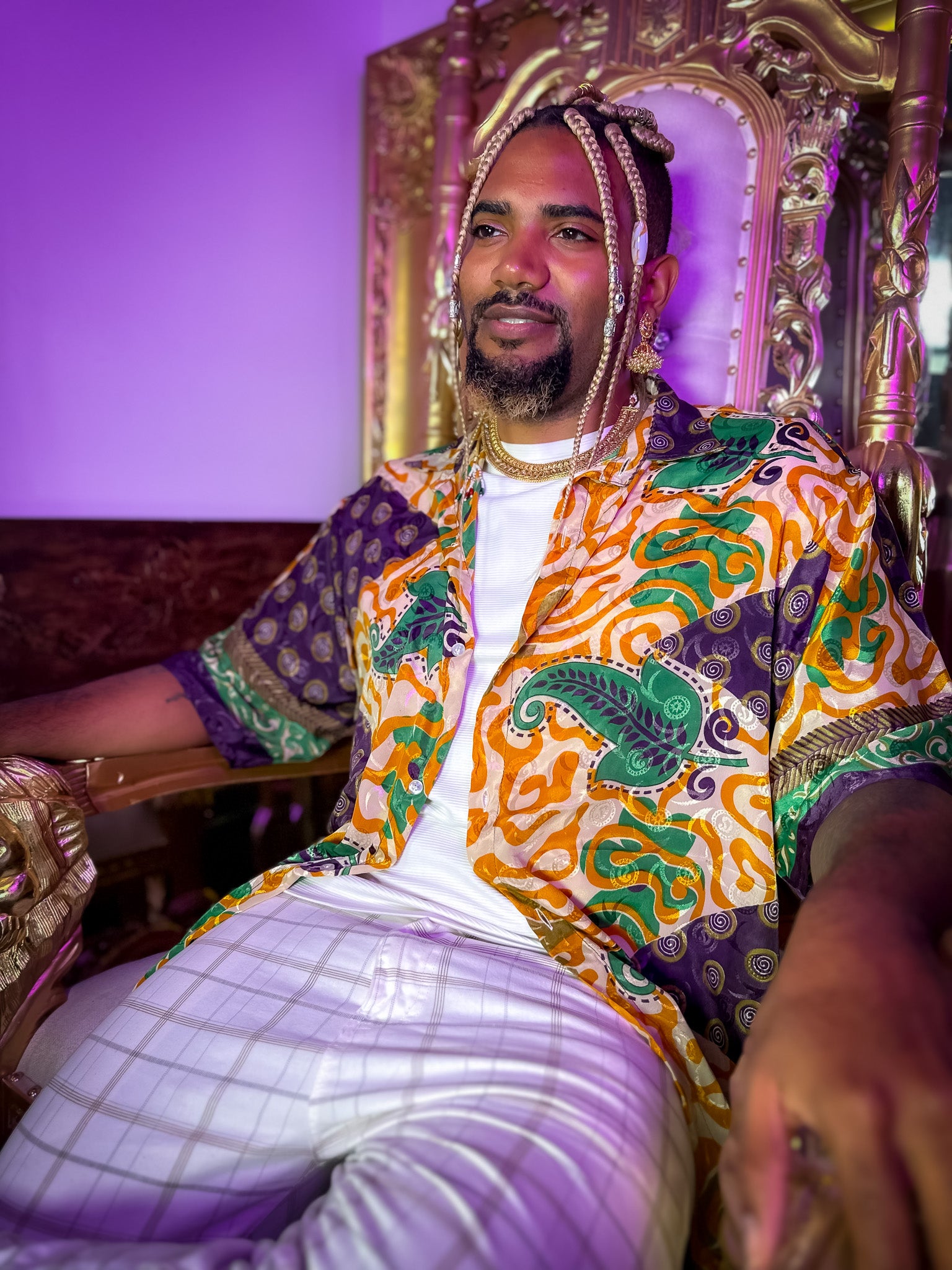 Cosmic Jungle Button-Up Shirt