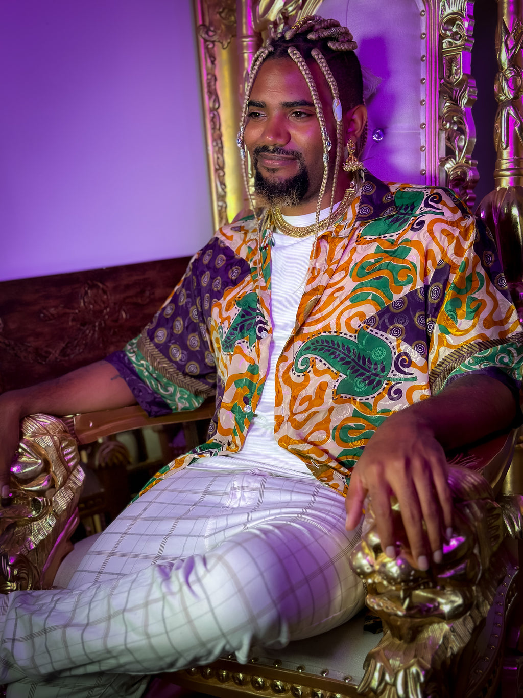 Cosmic Jungle Button-Up Shirt