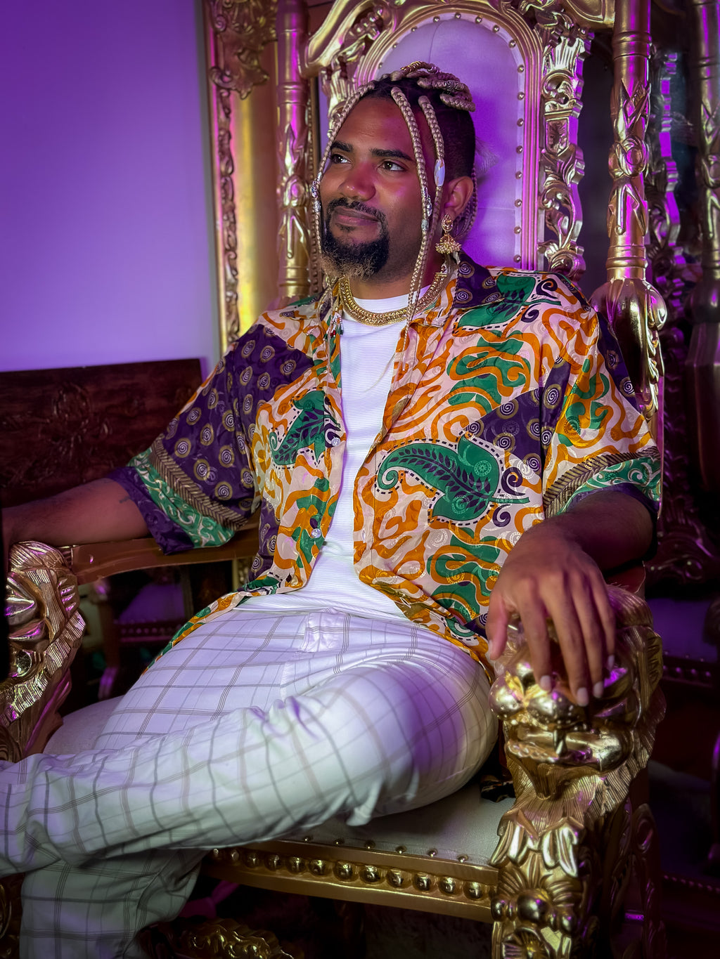Cosmic Jungle Button-Up Shirt