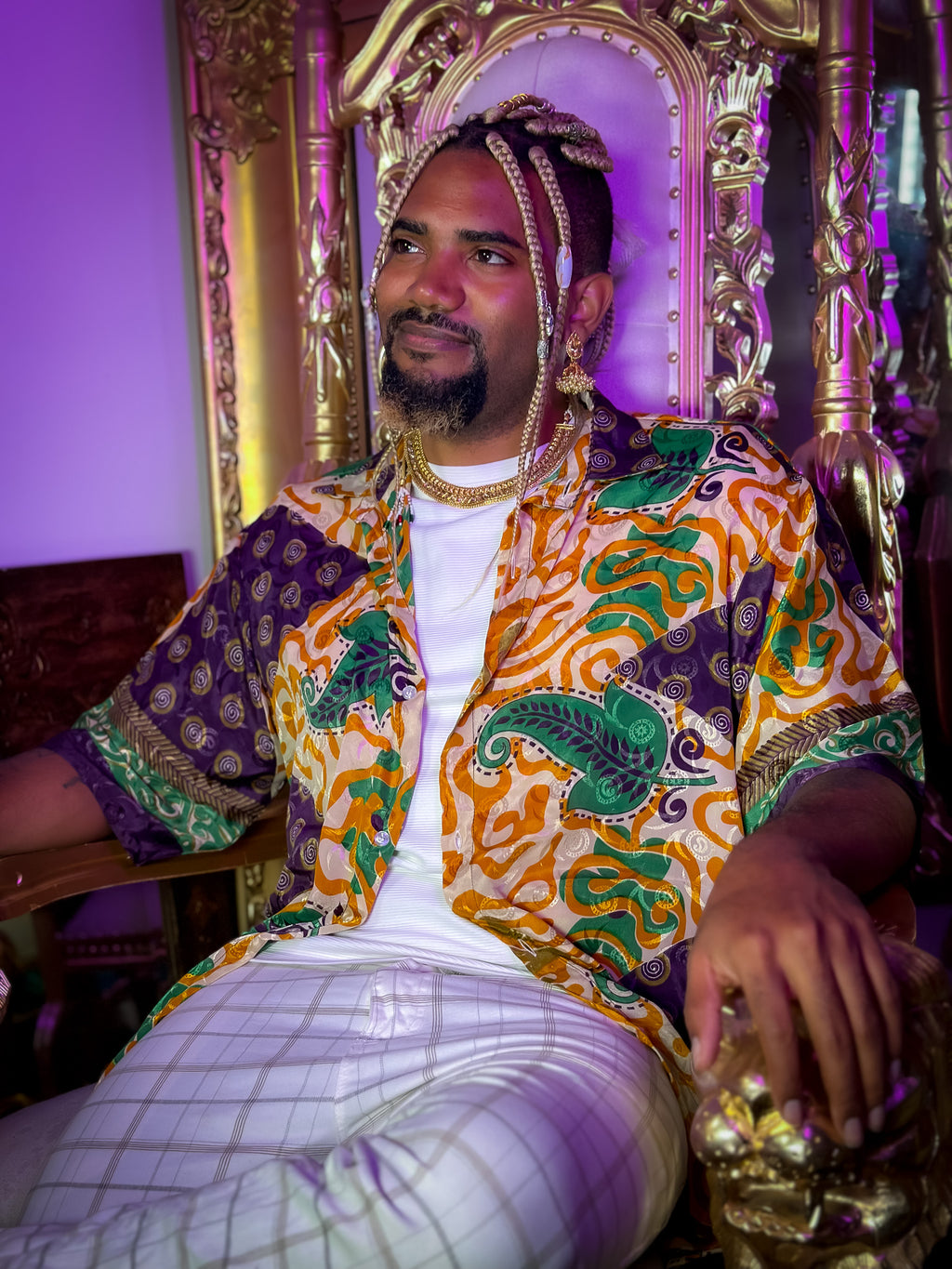 Cosmic Jungle Button-Up Shirt