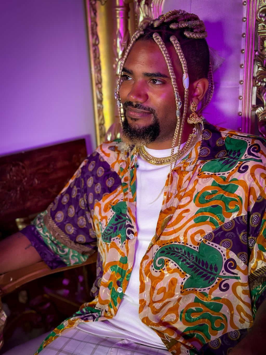 Cosmic Jungle Button-Up Shirt