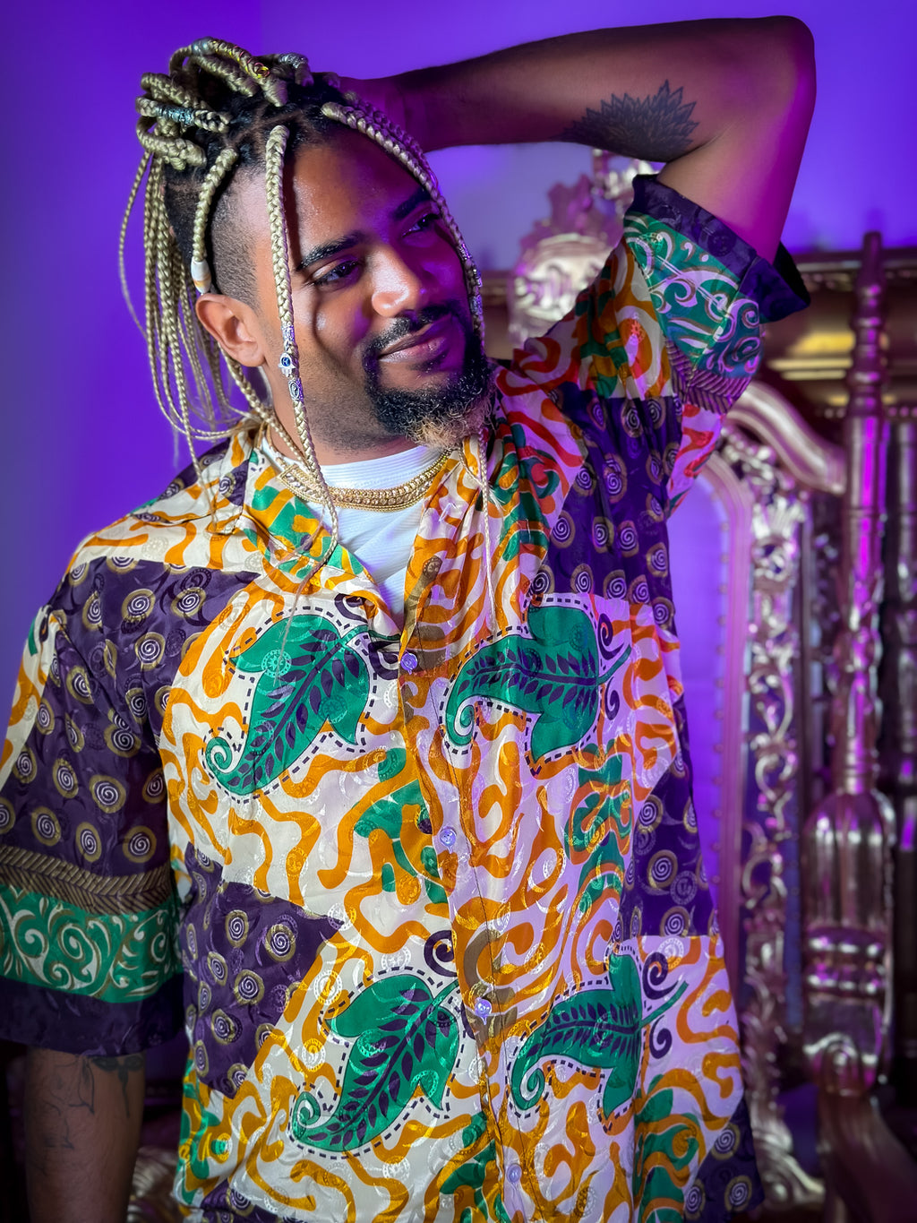 Cosmic Jungle Button-Up Shirt