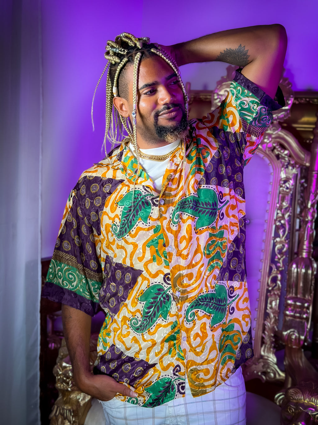 Cosmic Jungle Button-Up Shirt