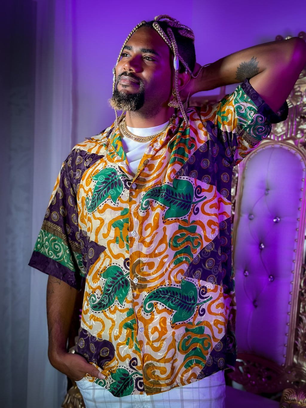 Cosmic Jungle Button-Up Shirt