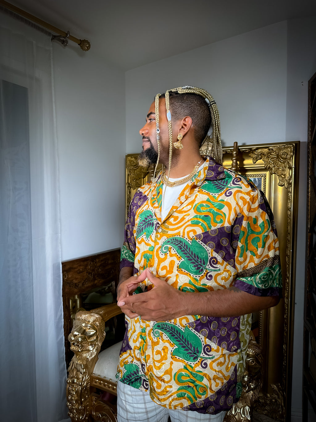 Cosmic Jungle Button-Up Shirt