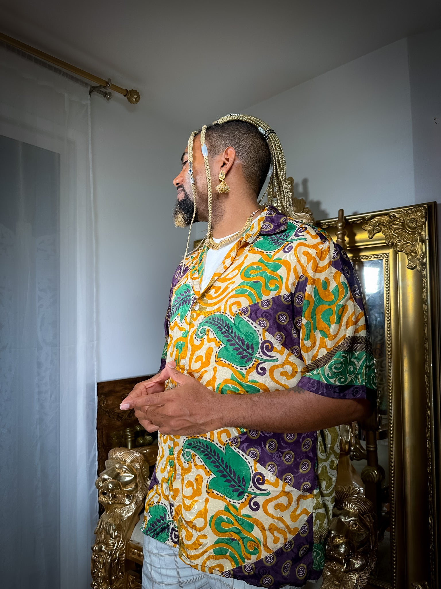 Cosmic Jungle Button-Up Shirt