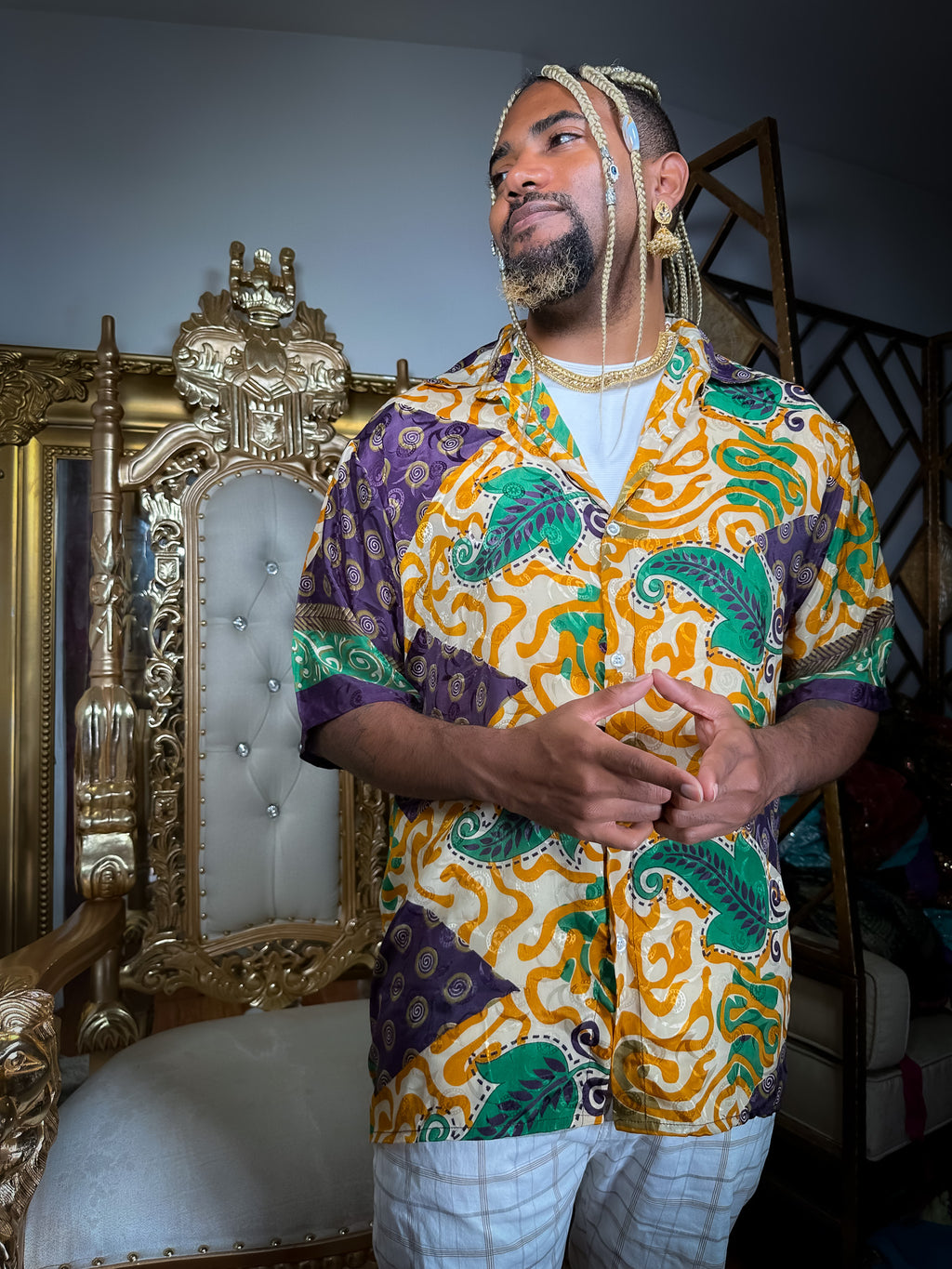 Cosmic Jungle Button-Up Shirt