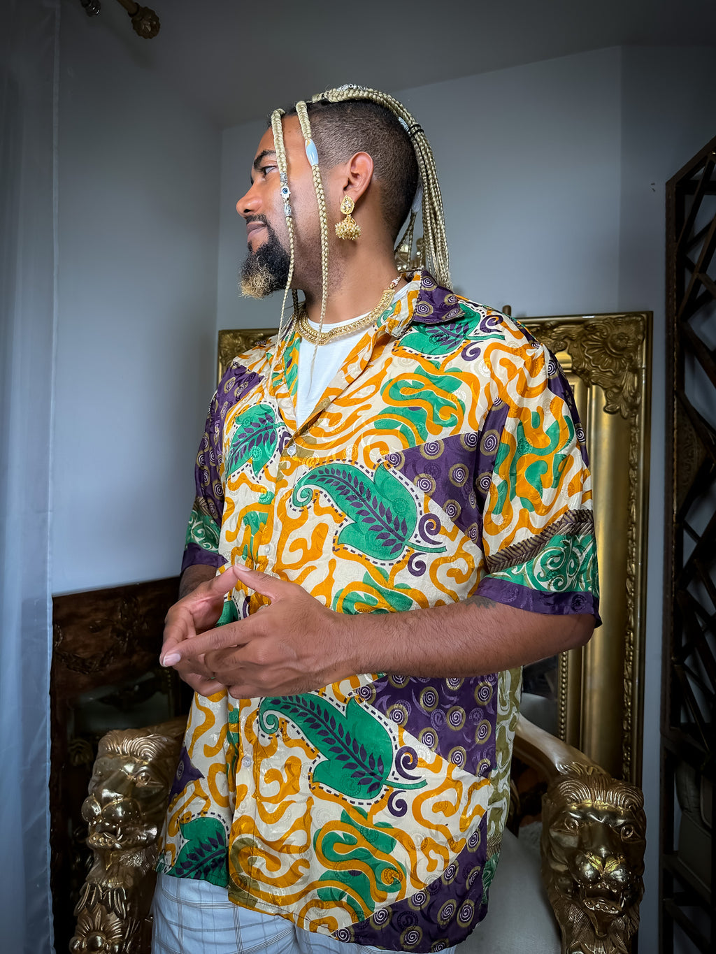 Cosmic Jungle Button-Up Shirt