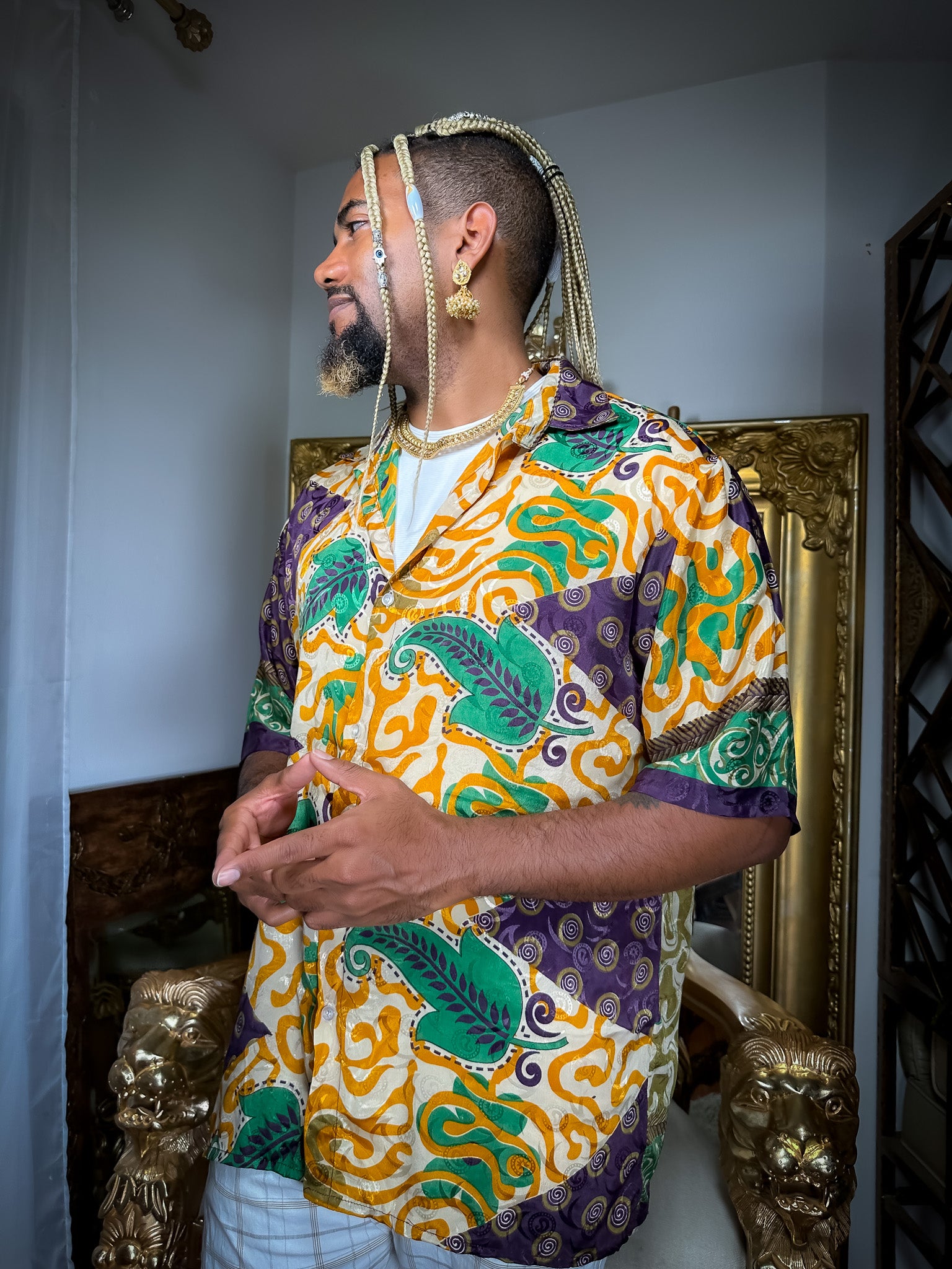 Cosmic Jungle Button-Up Shirt