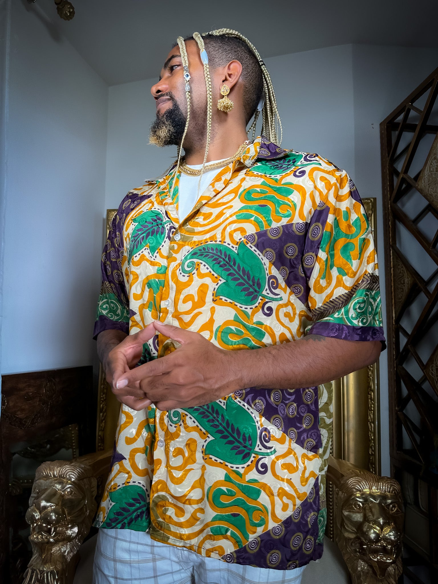 Cosmic Jungle Button-Up Shirt