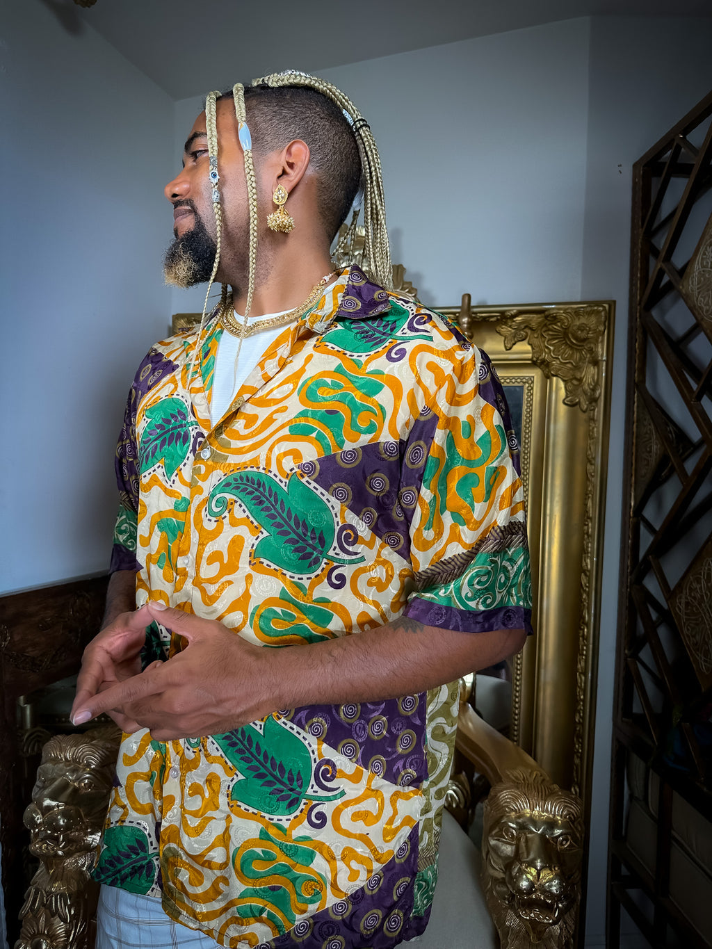 Cosmic Jungle Button-Up Shirt