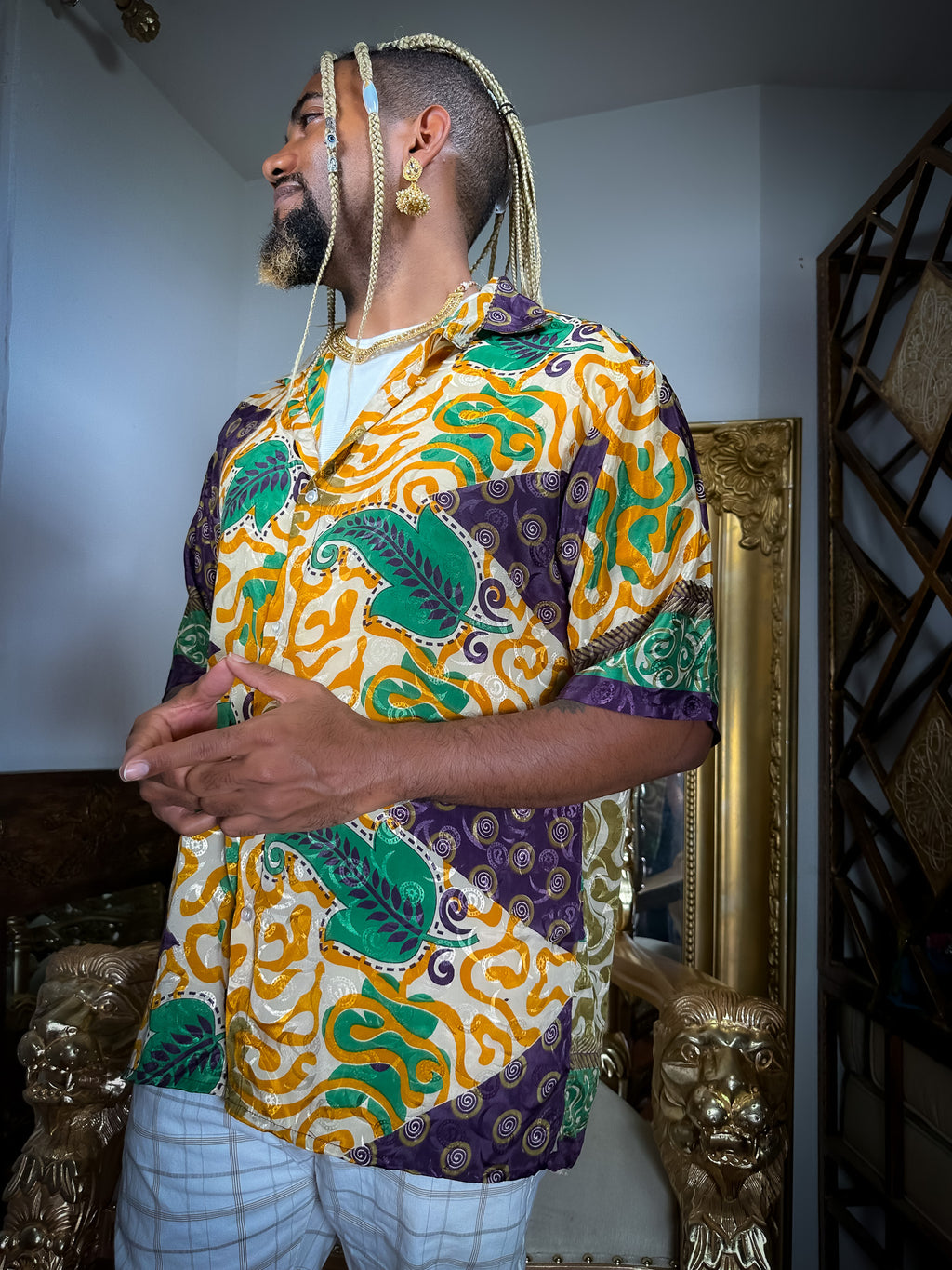 Cosmic Jungle Button-Up Shirt