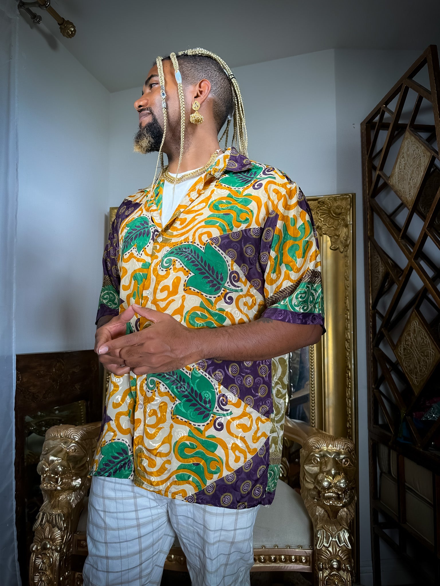 Cosmic Jungle Button-Up Shirt