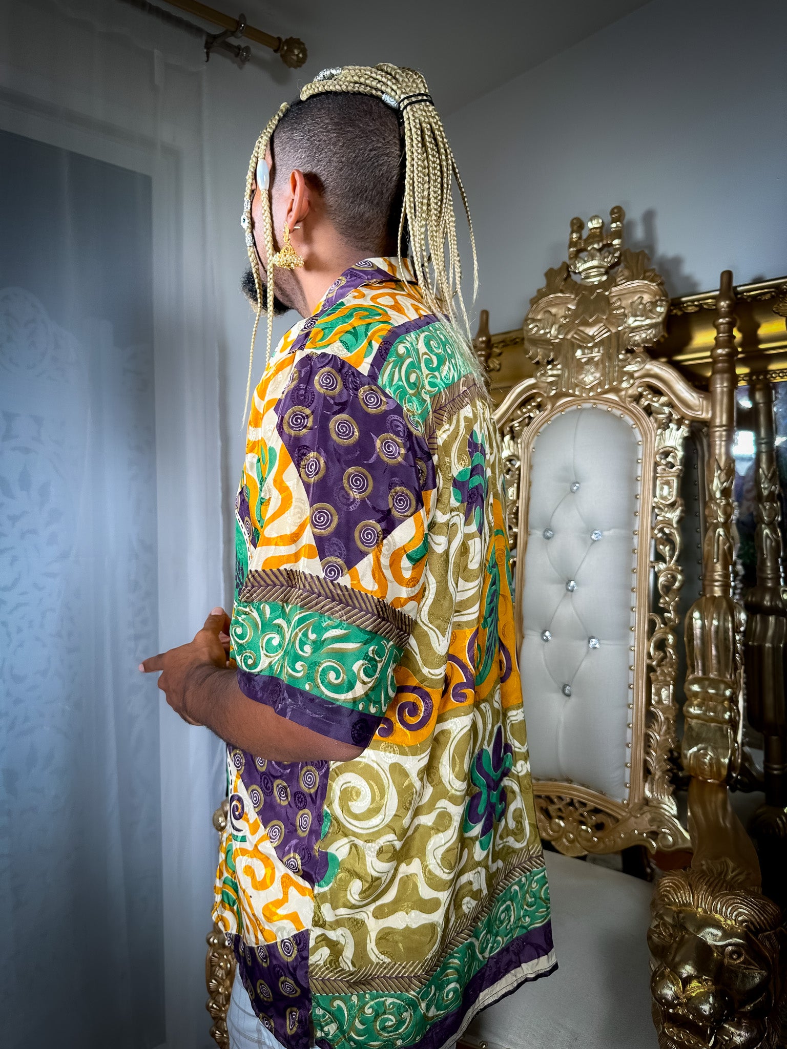 Cosmic Jungle Button-Up Shirt