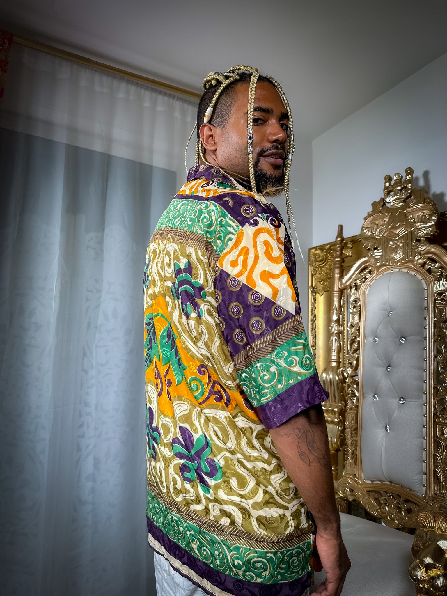 Cosmic Jungle Button-Up Shirt