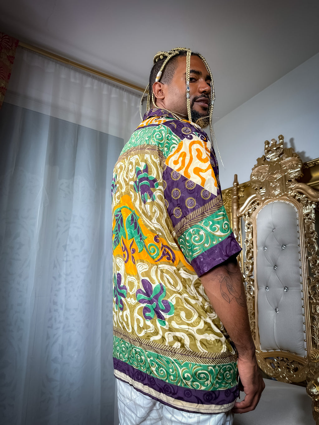 Cosmic Jungle Button-Up Shirt