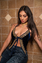 Load image into Gallery viewer, Royal Midnight Pixie Top
