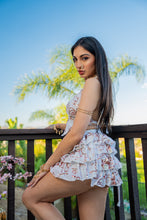 Load image into Gallery viewer, White Lotus Ruffle Skirt Set
