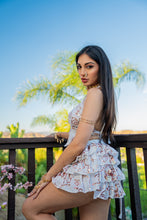Load image into Gallery viewer, White Lotus Ruffle Skirt Set
