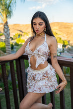 Load image into Gallery viewer, White Lotus Ruffle Skirt Set
