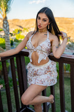 Load image into Gallery viewer, White Lotus Ruffle Skirt Set
