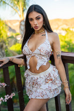Load image into Gallery viewer, White Lotus Ruffle Skirt Set
