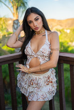 Load image into Gallery viewer, White Lotus Ruffle Skirt Set
