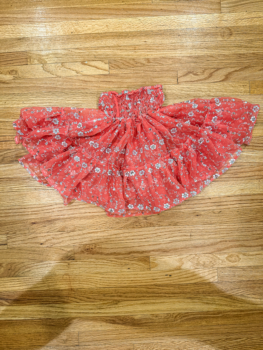Peach Diamonds Micro Mini Skirt