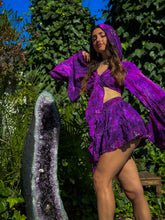 Load image into Gallery viewer, Cosmic Amethyst Micro Mini Skirt Set
