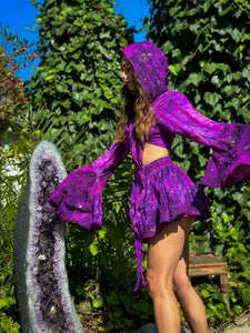 Cosmic Amethyst Micro Mini Skirt Set