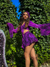 Load image into Gallery viewer, Cosmic Amethyst Micro Mini Skirt Set
