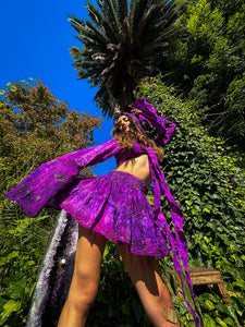 Cosmic Amethyst Micro Mini Skirt Set