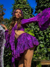 Load image into Gallery viewer, Cosmic Amethyst Micro Mini Skirt Set
