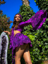 Load image into Gallery viewer, Cosmic Amethyst Micro Mini Skirt Set
