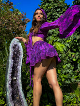 Load image into Gallery viewer, Cosmic Amethyst Micro Mini Skirt Set
