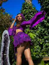 Load image into Gallery viewer, Cosmic Amethyst Micro Mini Skirt Set
