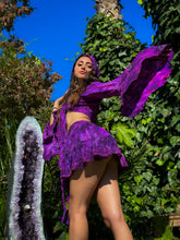 Load image into Gallery viewer, Cosmic Amethyst Micro Mini Skirt Set
